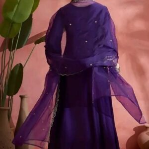Royal Amethyst Purple Anarkali Set